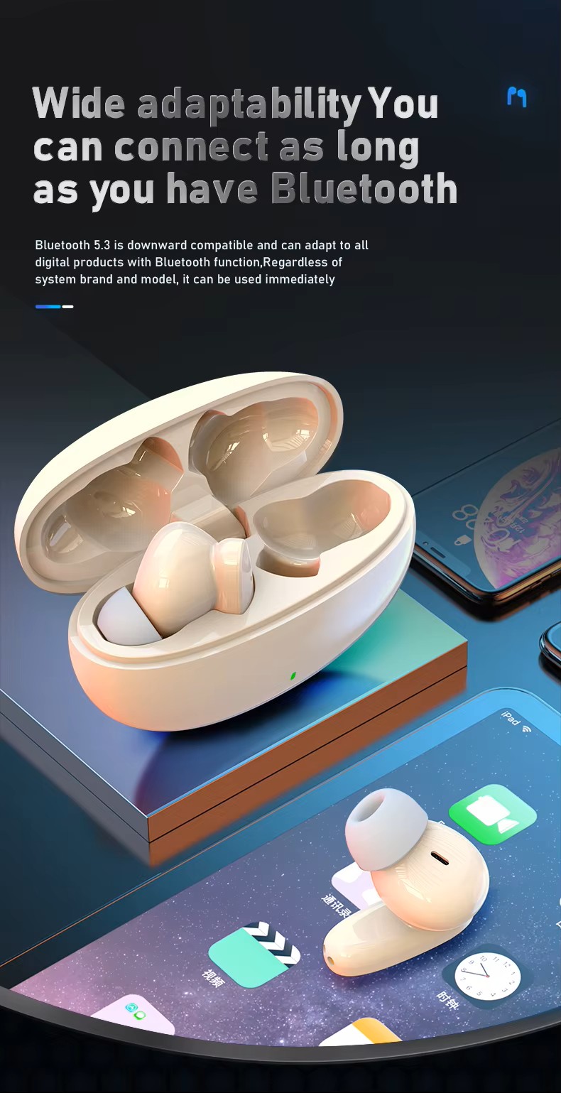 S90 In-Ear Headset Dual Mic LED Battery Indicator HiFi Stereo, Noise Reduction, IPX-3 Waterproof ,BT.5.4