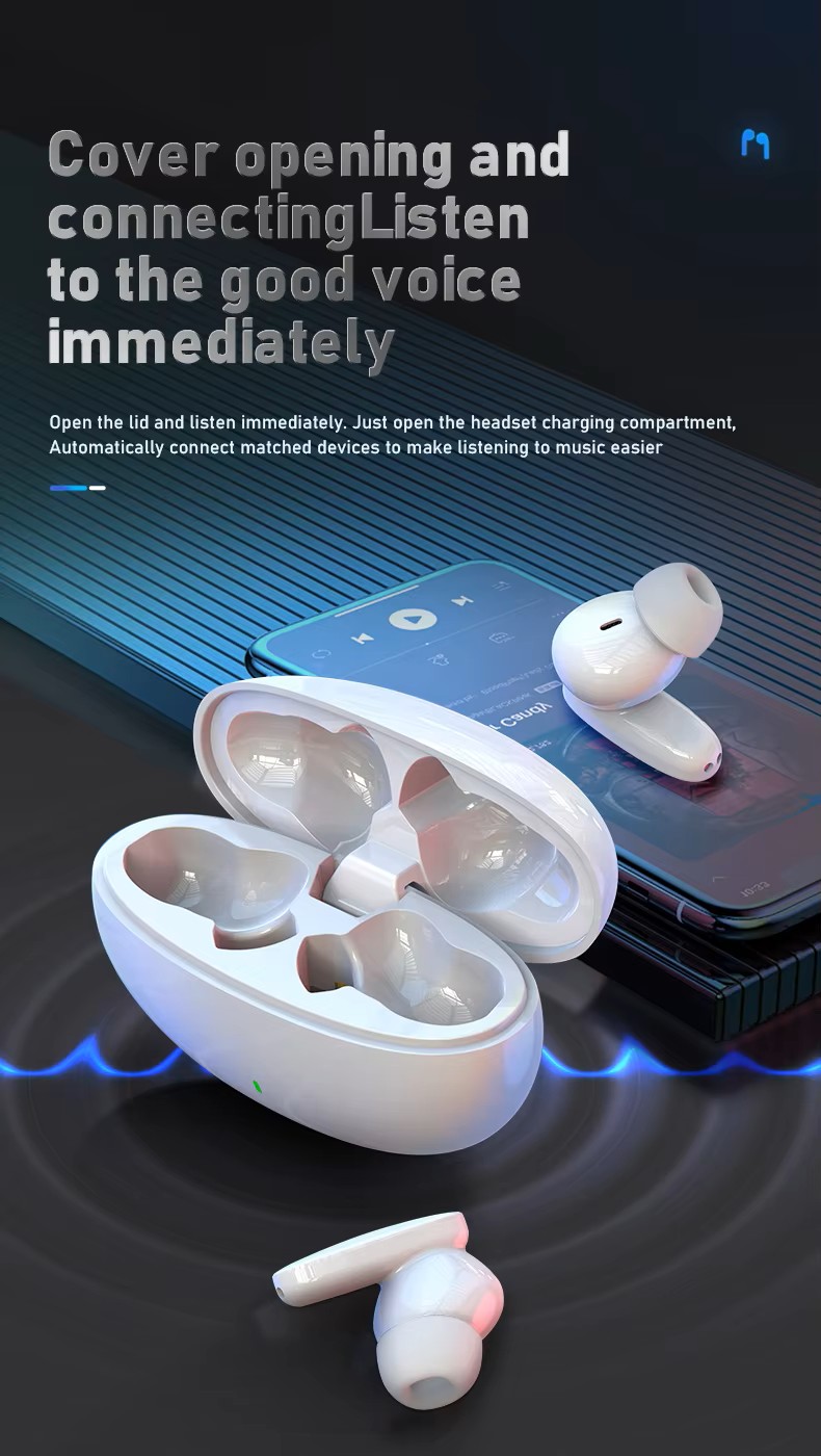 S90 In-Ear Headset Dual Mic LED Battery Indicator HiFi Stereo, Noise Reduction, IPX-3 Waterproof ,BT.5.4