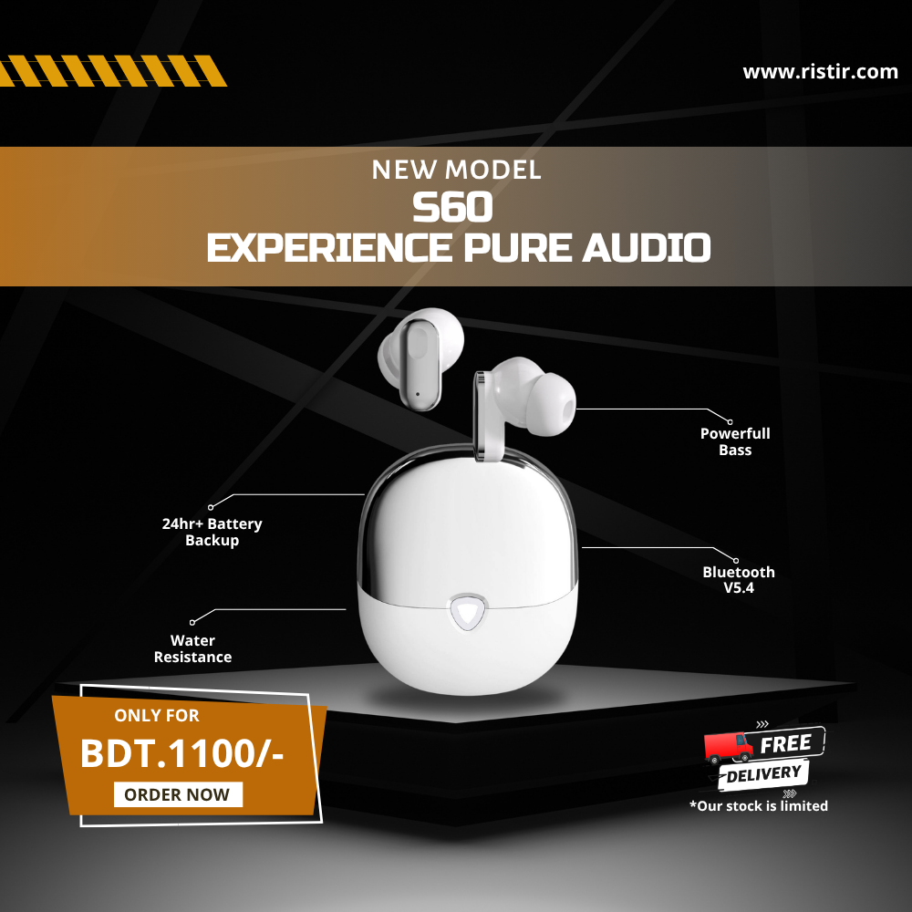 S60 Ultra-Long Life  In-Ear E-Sports Gaming Headset  Wireless for Bluetooth 5.4 Earphones