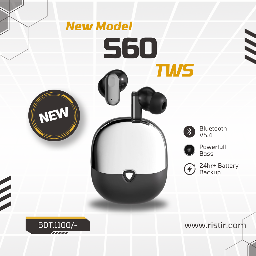 S60 Ultra-Long Life  In-Ear E-Sports Gaming Headset  Wireless for Bluetooth 5.4 Earphones