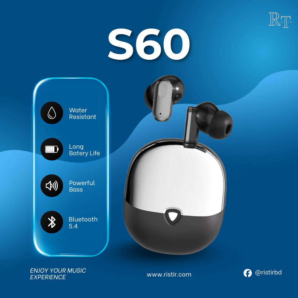 S60 Ultra-Long Life  In-Ear E-Sports Gaming Headset  Wireless for Bluetooth 5.4 Earphones